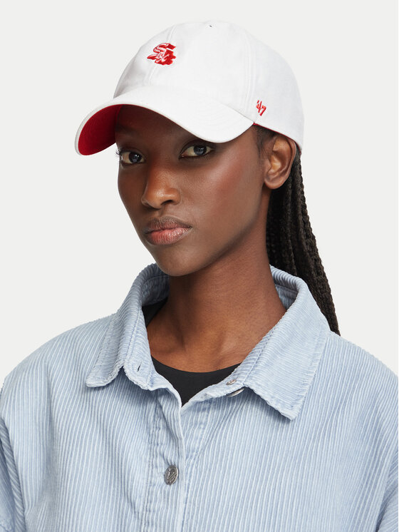 47 Brand Шапка с козирка 47 Brand MLB Chicago B-CHPCU06GWS Бял