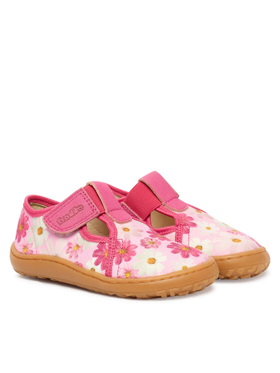 Froddo Тапочки Froddo Barefoot Canvas T-Bar G1700439-4 M Рожевий