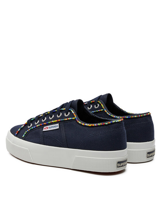 Superga Tenisky Superga Multicolor Beads 2740 S4131FW Tmavomodrá