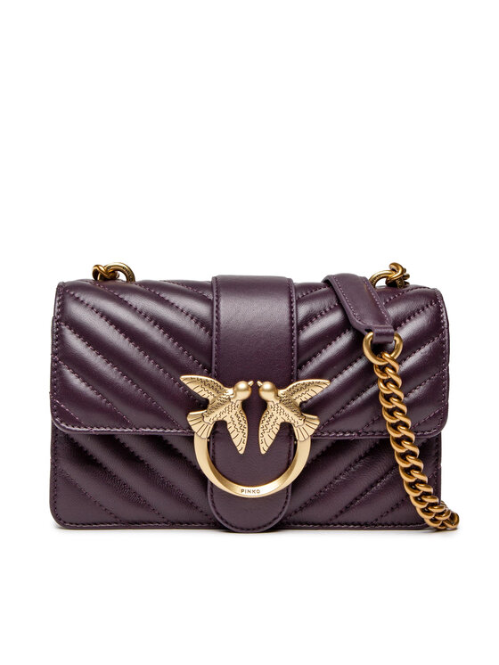 PINKO Rankinė Pinko Love Mini Icon Chevron Cl AI 22-23 PLTT 1P22UJ A03Z Violetinė