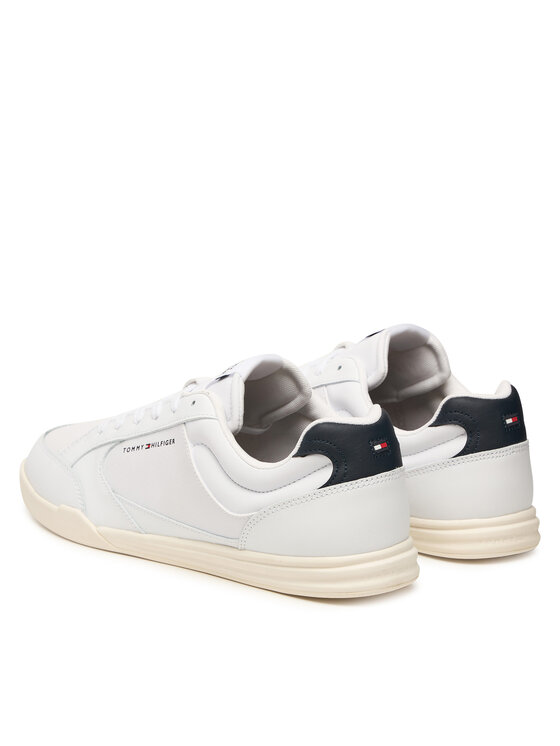 Tommy Hilfiger Sneakersy Tommy Hilfiger Lo Pro Cupsole Perf Leather FM0FM05944 Biela