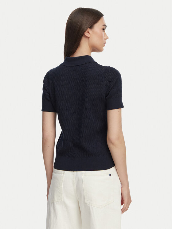 Tommy Hilfiger Tommy Hilfiger Pólóing WW0WW49362 Sötétkék Slim Fit