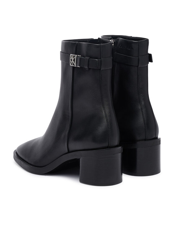 Calvin Klein Μποτάκια Calvin Klein Block Heel Ank Boot Lth Hdw HW0HW03171 Μαύρο