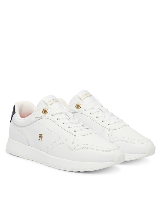 Tommy Hilfiger Сникърси Tommy Hilfiger Corporate Mix Mat Runner FW0FW09318 Бял