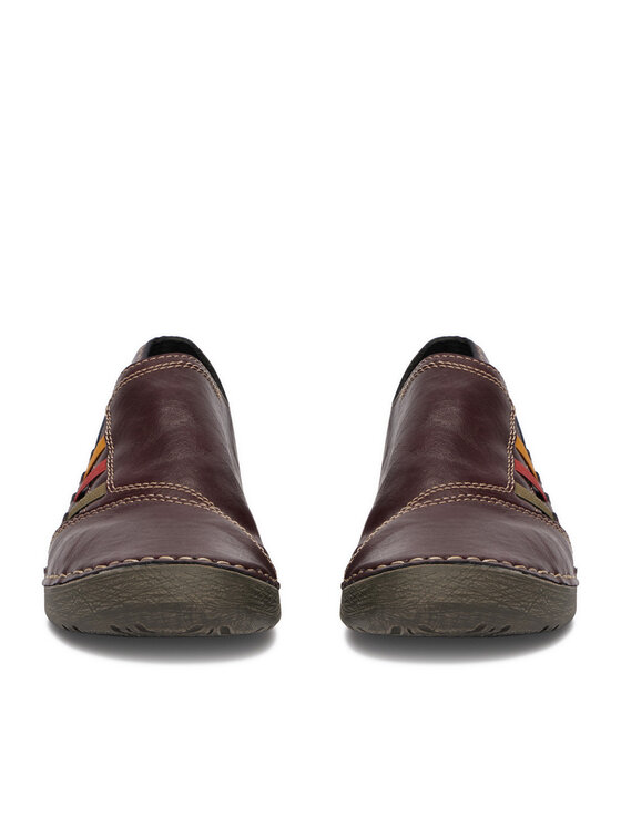 Rieker Nizki čevlji Rieker CEO-52560-30 Bordo rdeča