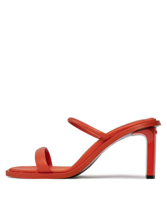 Calvin Klein Klapki Calvin Klein Padded Curved Stil Slide 70 HW0HW01992 Czerwony