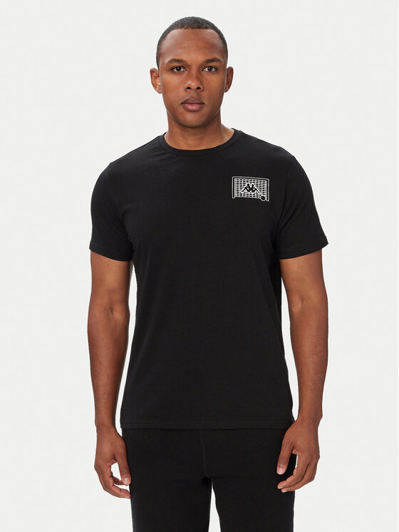 Kappa Kappa Camiseta 322P14W Negro Regular Fit