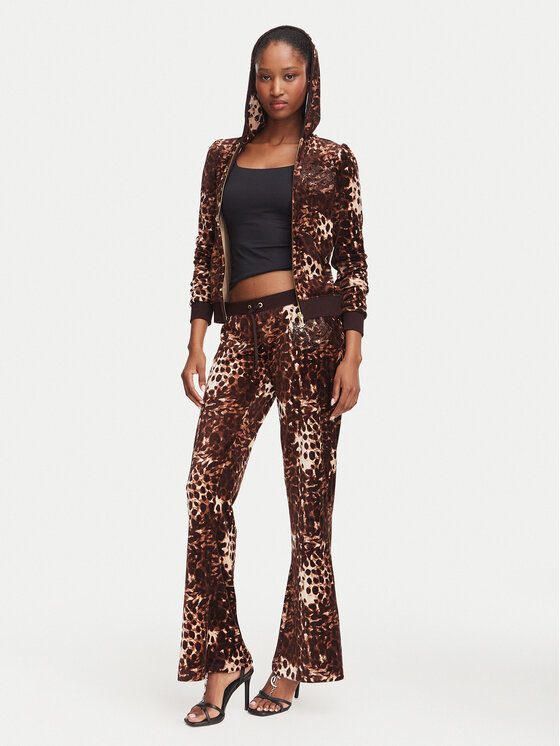 Juicy Couture Juicy Couture Donji dio trenerke Caisa JCWBJ226339 Smeđa Flare Fit