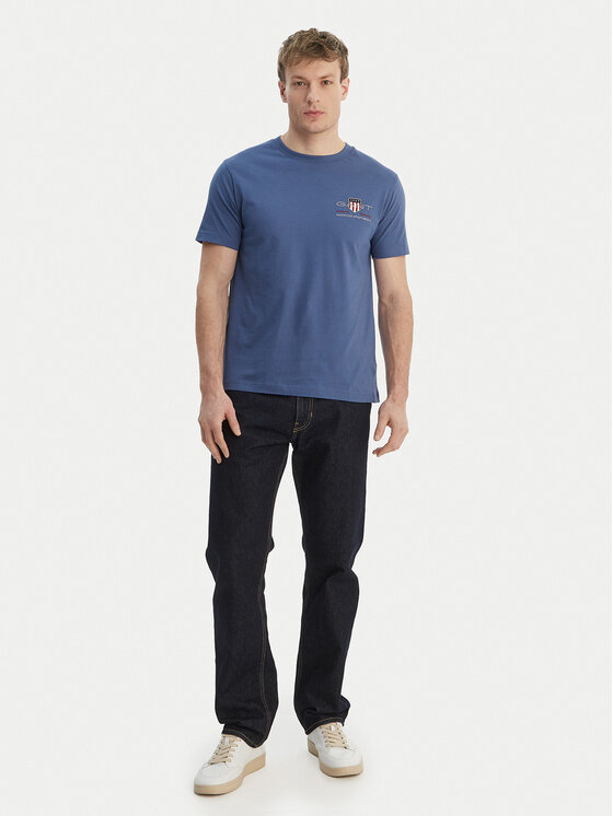 Gant Gant Majica Archive Shield 2067004 Modra Regular Fit