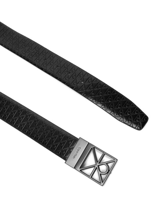 Calvin Klein Curea pentru Bărbați Calvin Klein Emblem Cutout W/ Aop 35mm Adj LV04D7122G Negru