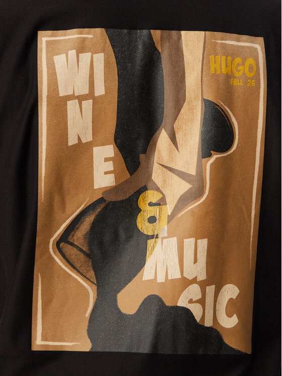 HUGO HUGO Camiseta Detzi 50563795 Negro Relaxed Fit