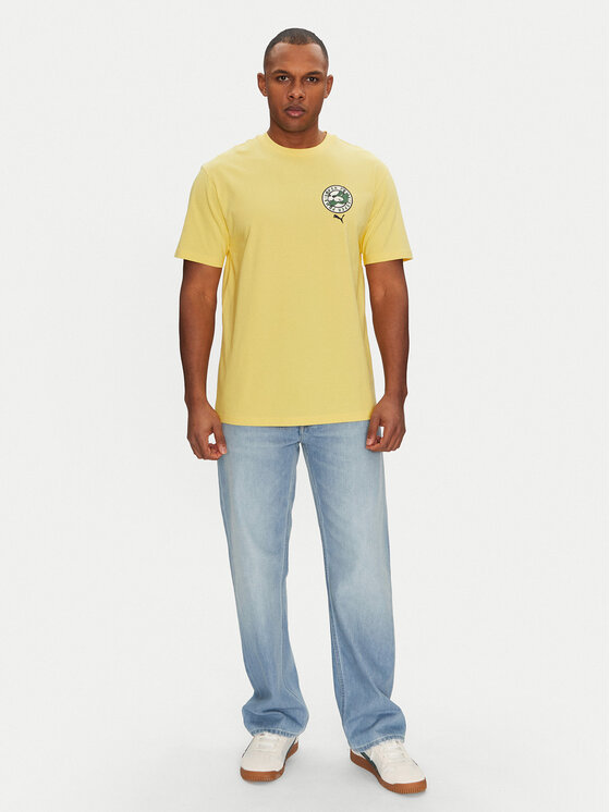 Puma Puma Футболка Graphics Super 629639 Жовтий Relaxed Fit