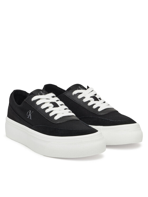 Calvin Klein Jeans Αθλητικά Calvin Klein Jeans Vulc Flatform Low Cv Mix Mg YW0YW01770 Μαύρο