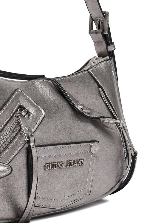 Guess Jeans Kabelka Guess Jeans CEO-GUESS-S-006-10 Stříbrná