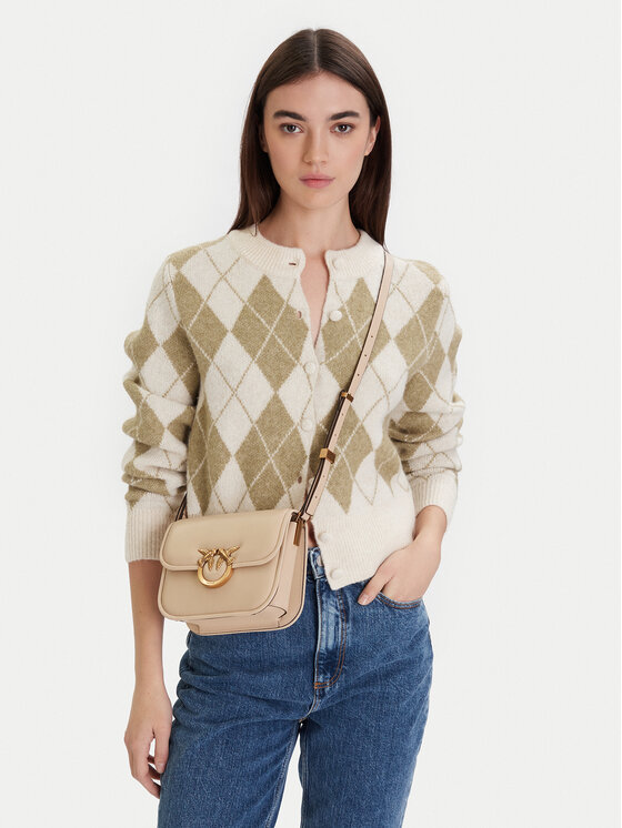 PINKO Kabelka PINKO Love Box Bag Fl Mini PE 25 PLTT 104297 A26L Béžová