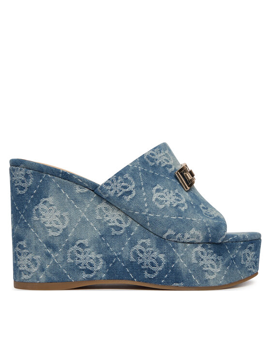 Guess Шльопанці Guess FLJEV2 DEN04 Голубий