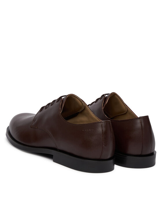 Calvin Klein Cipele Calvin Klein Ess Rubber Derby Lth HM0HM02056 Smeđa