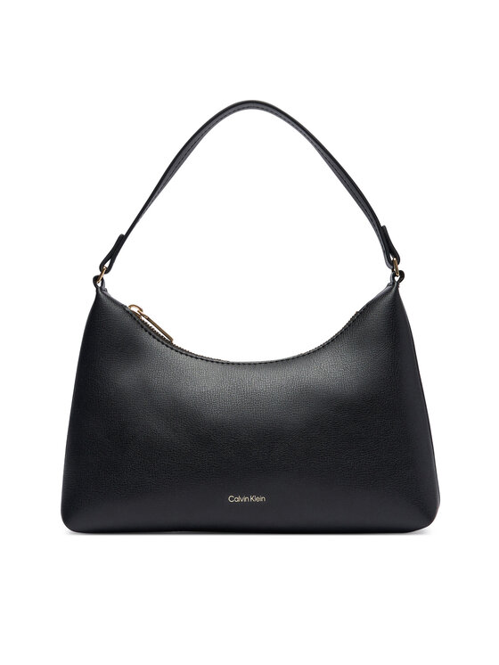 Calvin Klein Geantă Calvin Klein Foil Logo Small Shoulder Bag LV04F3890G Negru