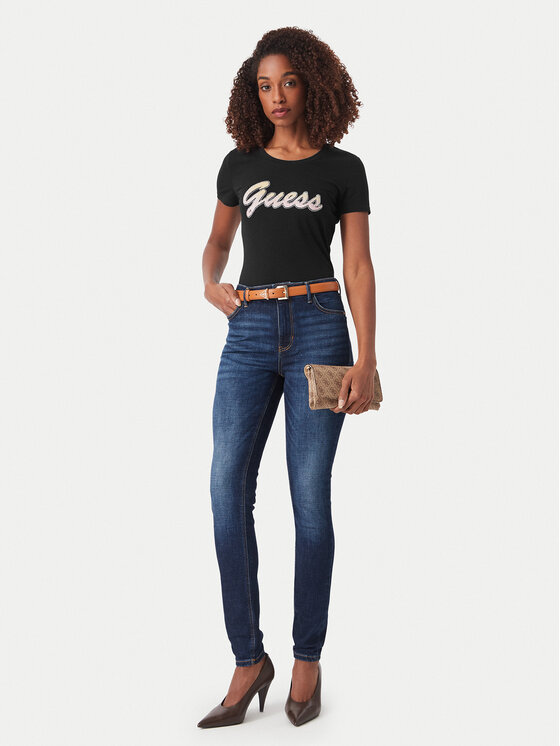 Guess Guess Camiseta W6YI56 K5028 Negro Slim Fit