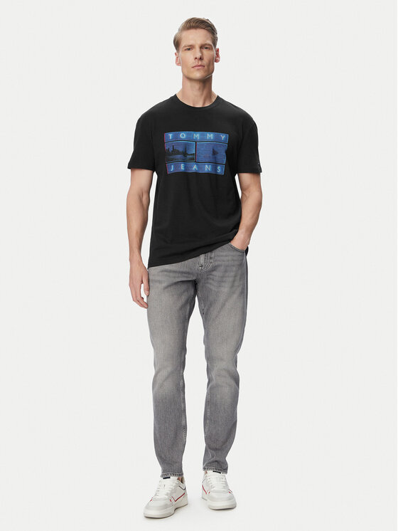 Tommy Jeans Tommy Jeans Camiseta Photo Flag DM0DM23191 Negro Regular Fit