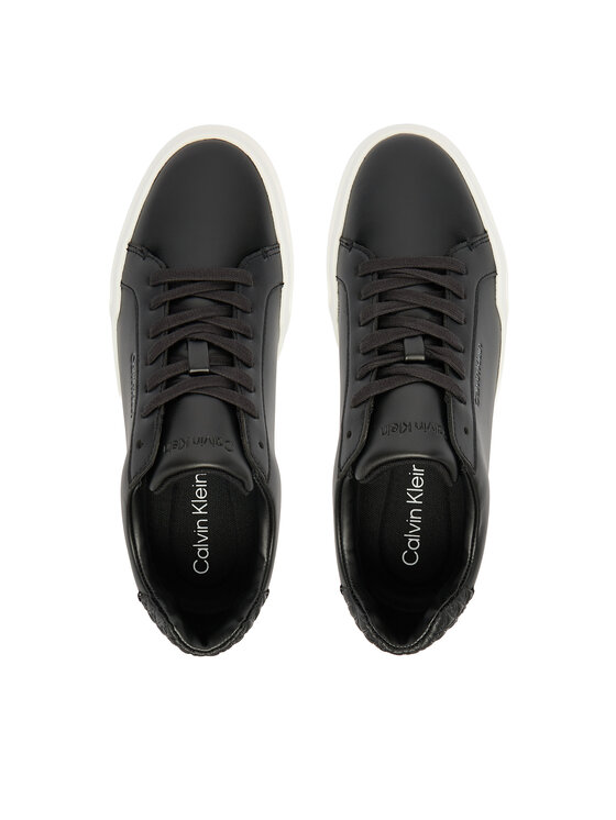 Calvin Klein Laisvalaikio batai Calvin Klein Chunky Cupsole Laceup Lth Bt Aop YW0YW02036 Juoda
