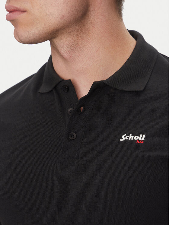 Schott NYC Schott NYC Pólóing PSCASUAL Fekete Regular Fit