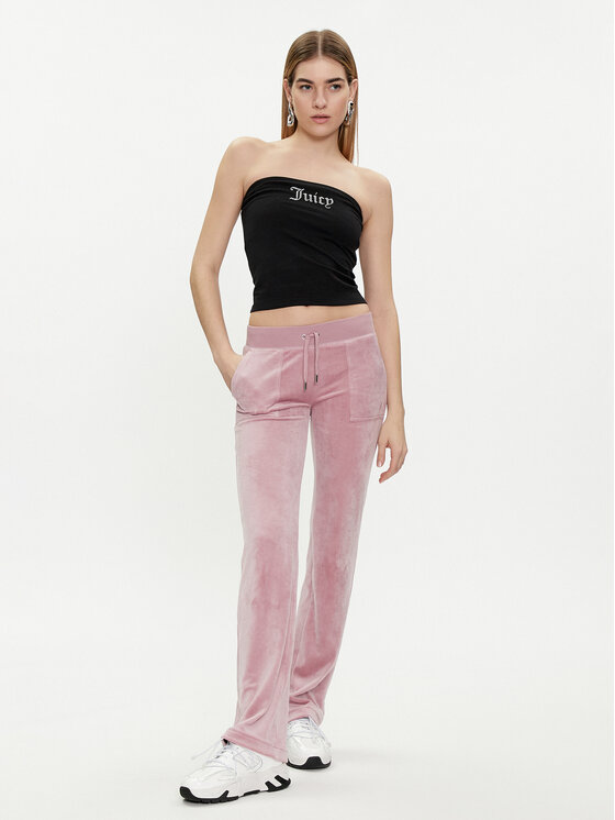 Juicy Couture Juicy Couture Топ Babey JCWCT23310 Чорний Slim Fit