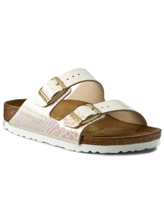 Birkenstock Natikače Birkenstock Arizona 0057623 Shiny Snake Cream