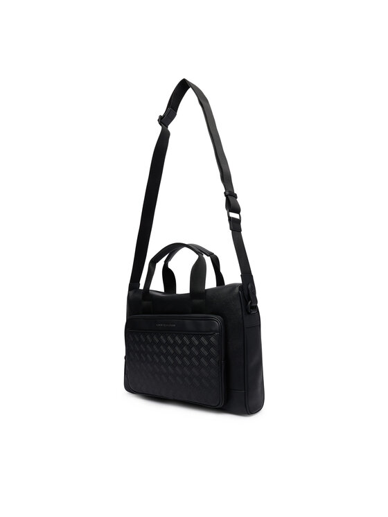 Tommy Hilfiger Geantă pentru laptop Tommy Hilfiger Th Modern Monogram Computer Bag AM0AM14729 Negru