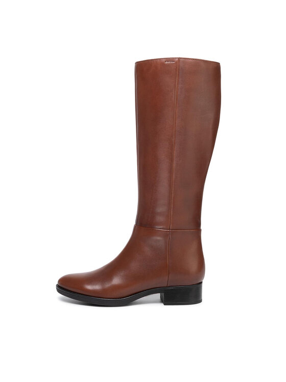 Geox Čižmy vo vojenskom štýle Geox D Felicity D D84G1D 00043 C0013 Hnedá