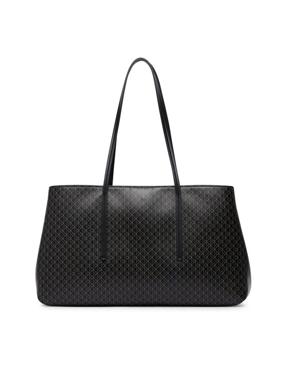 Calvin Klein Τσάντα Calvin Klein Emblem Aop Medium Work Tote LV04F3786G Μαύρο