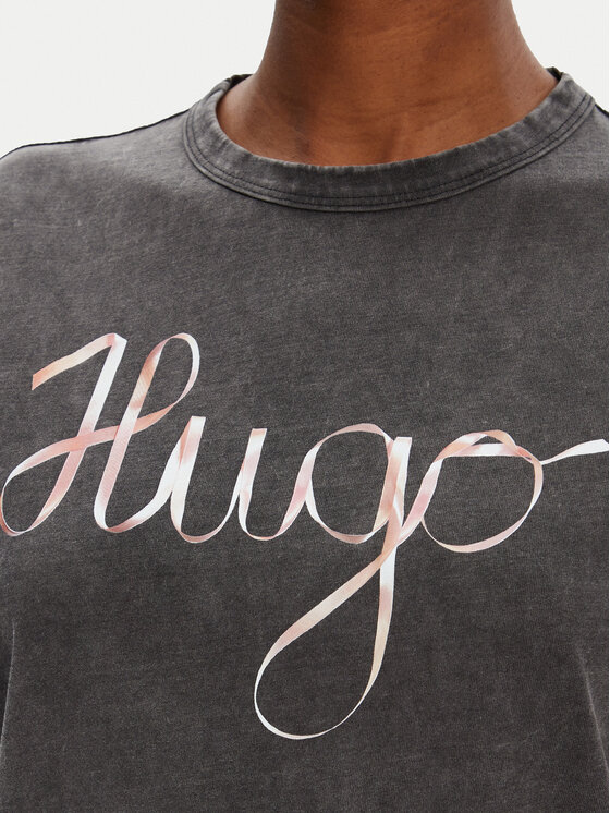 HUGO HUGO Футболка Damacia_5 50544868 Чорний Regular Fit