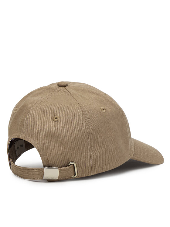 Calvin Klein Cepure ar nagu Calvin Klein Monogram Embroidery Baseball Cap LV04K5024G Bēšs