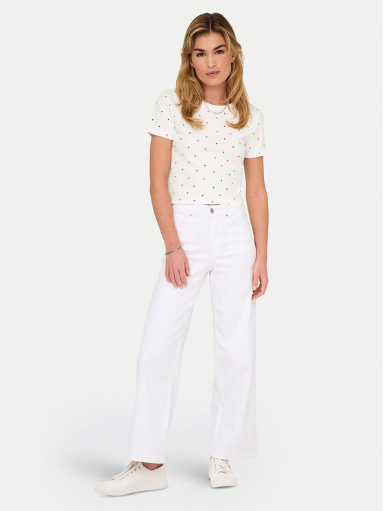 ONLY ONLY Camiseta Fenja 15347986 Blanco Slim Fit