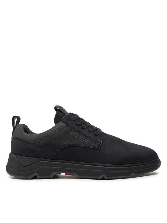 Tommy Hilfiger Sneakers Tommy Hilfiger Nubuck Mix Hybrid Shoe FM0FM05092 Negru