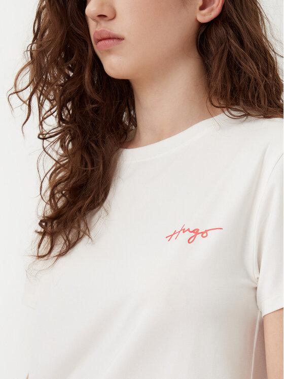 HUGO HUGO Футболка 50534300 Білий Regular Fit