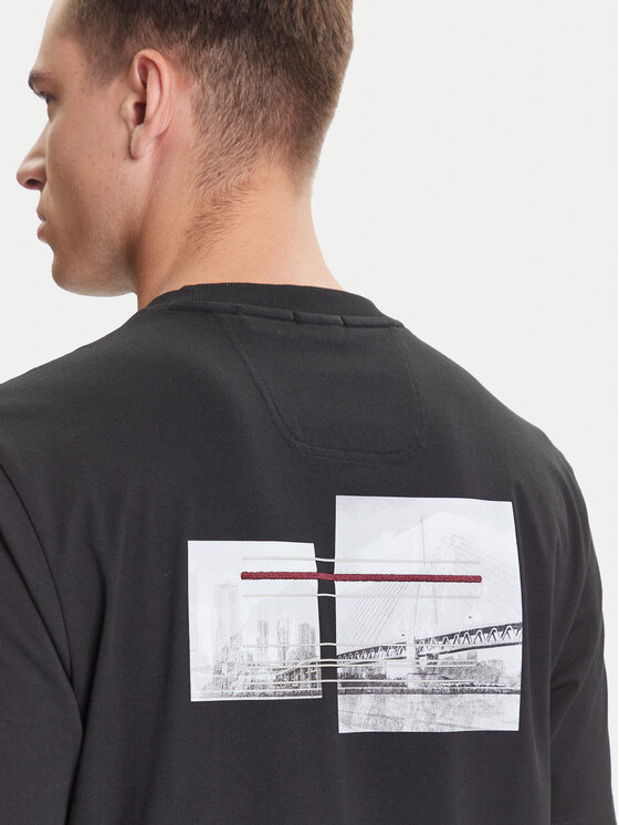 BOSS BOSS Camiseta Photoprint 50545869 Negro Relaxed Fit