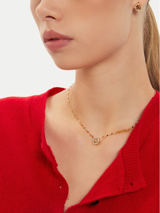 Guess Naszyjnik Guess JUBN04 643JW Złoty