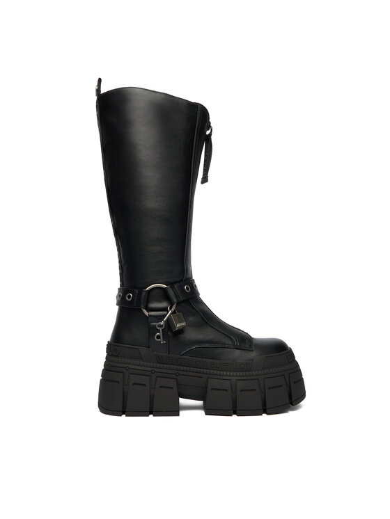 Buffalo Csizma Buffalo Gospher Biker Hi 1270131 Fekete