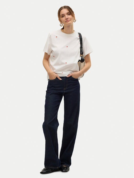Vero Moda Vero Moda Majica Solvei 10325318 Bela Regular Fit