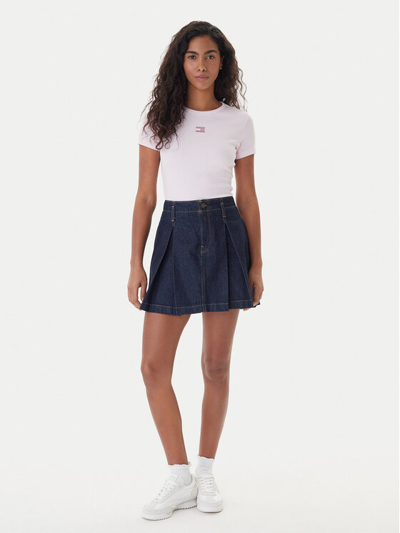 Tommy Jeans Tommy Jeans Camiseta Badge DW0DW17881 Rosa Slim Fit