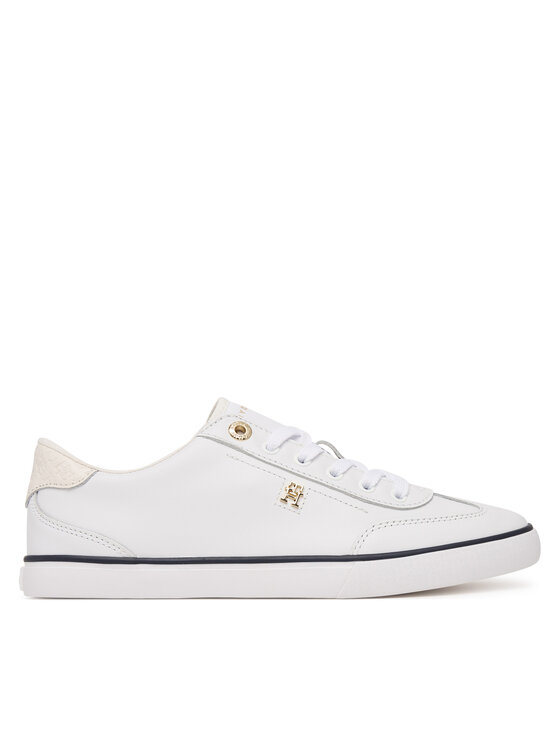 Laisvalaikio batai Tommy Hilfiger Th Chic Low Profile Vulc FW0FW09104 Balta