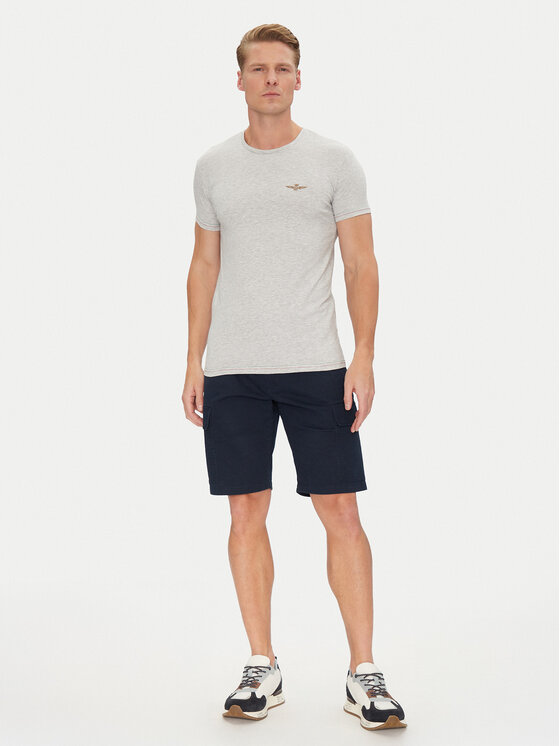 Aeronautica Militare Aeronautica Militare Majica AM1UTI003 Siva Regular Fit