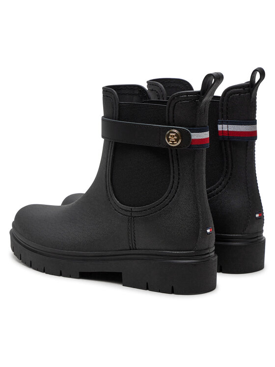 Tommy Hilfiger Kalosze Tommy Hilfiger Th Stud Rubberised Rainboot FW0FW08168 Czarny
