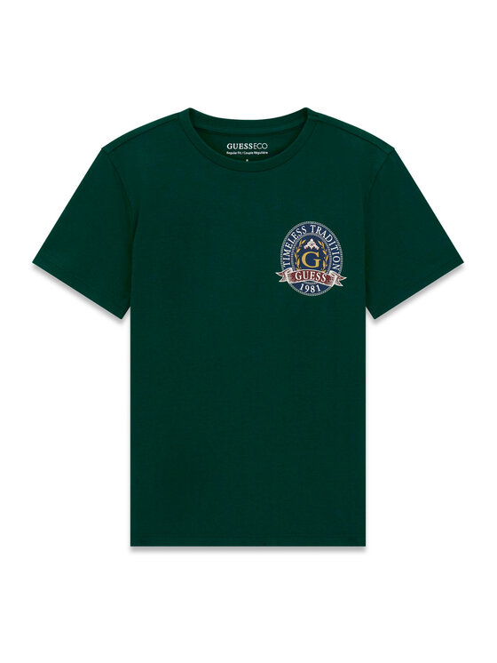 Guess Guess Camiseta L6YI07 K3715 Verde oscuro Regular Fit