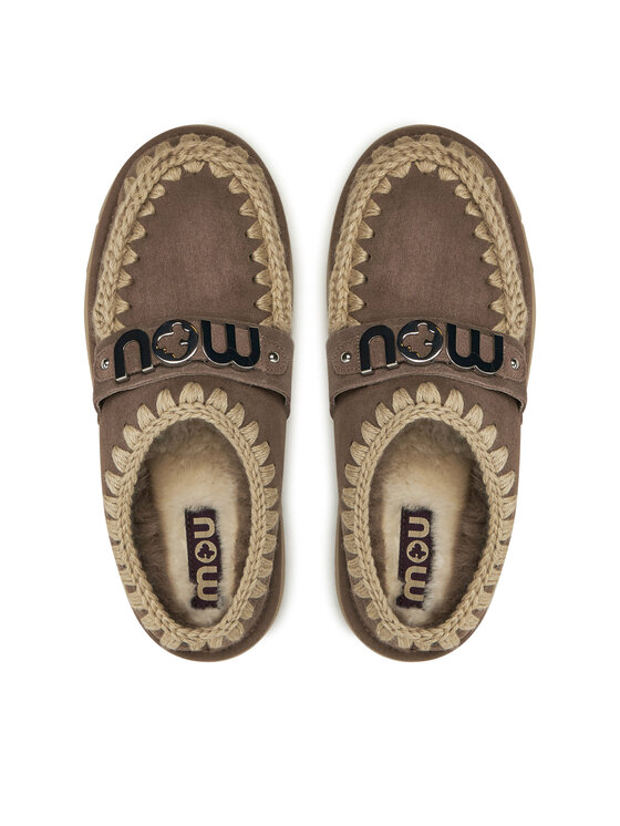 Mou Kapcie Mou Bounce Clog Metal Logo FW531001A Brązowy