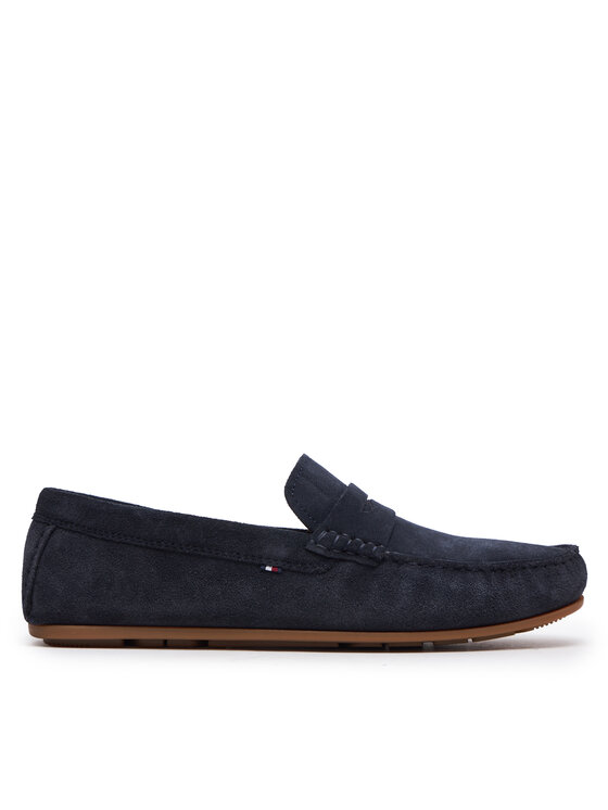 Tommy Hilfiger Mocassini Tommy Hilfiger Casual Hilfiger Suede Driver FM0FM04998 Blu scuro