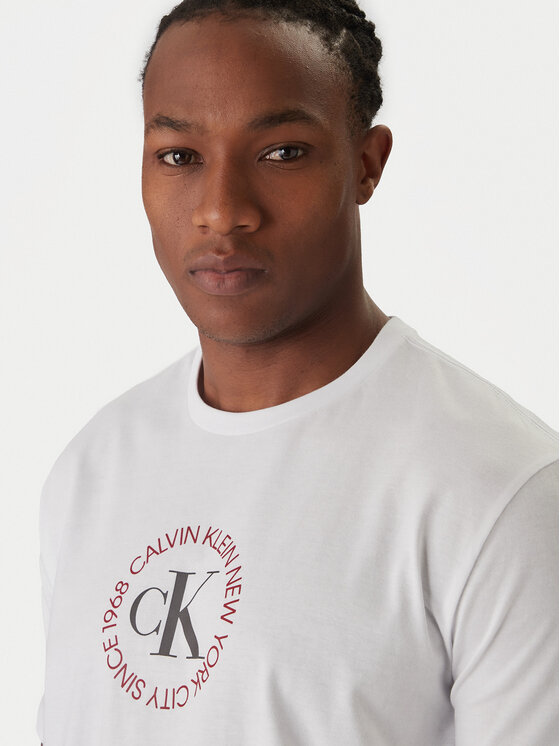 Calvin Klein Jeans Calvin Klein Jeans Camiseta Word Circle Graphic LV14RE816G Blanco Regular Fit