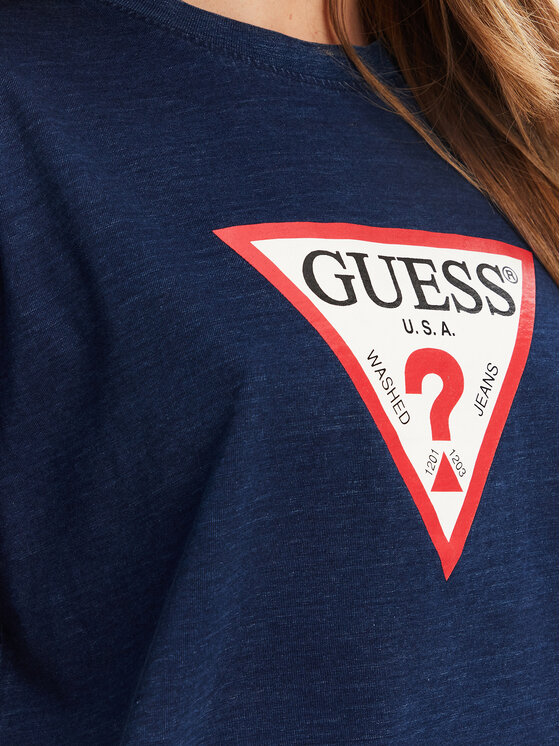 Guess Jeans Guess Jeans Футболка W5GI20 KCTG1 Cиній Regular Fit