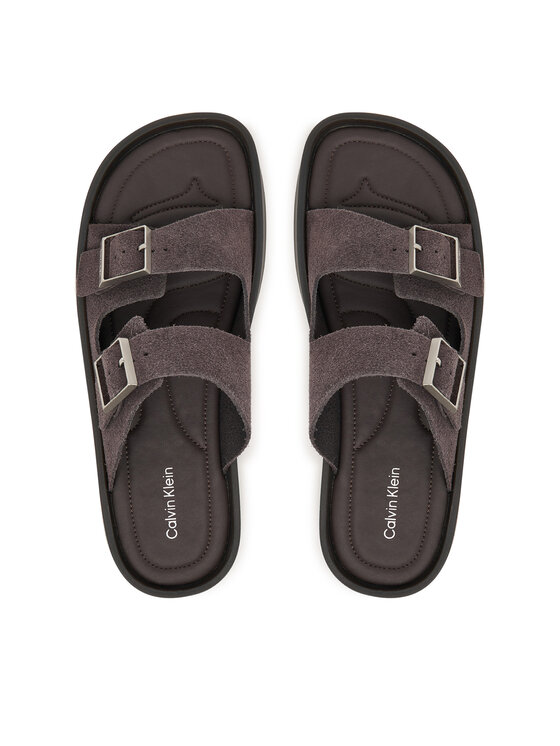 Calvin Klein Chanclas Calvin Klein Ergon Double Bar Sandal Su HM0HM02094 Marrón